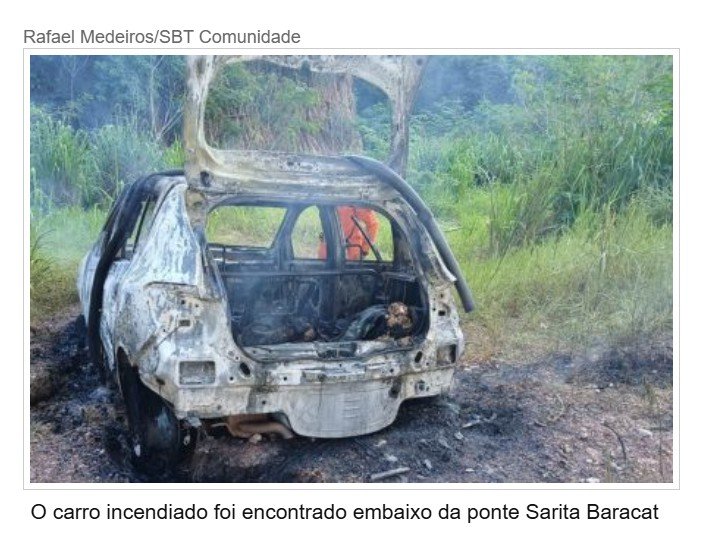 Corpo de homem é encontrado dentro de carro incendiado em cidade de MT.