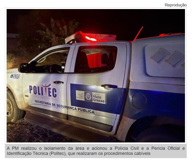 Homem é morto a tiros ao chegar em casa em cidade de MT