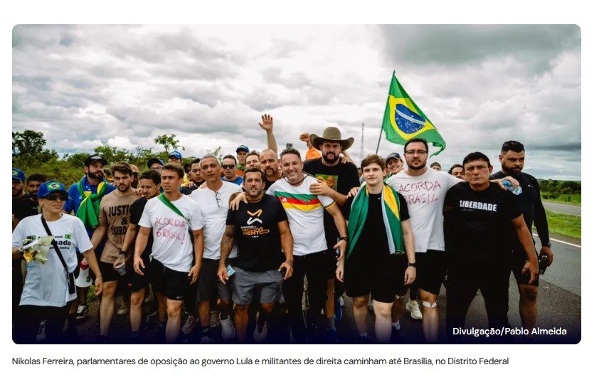 Sem aviso prévio, PRF diz que caminhada de Nikolas impediu planejamento de risco