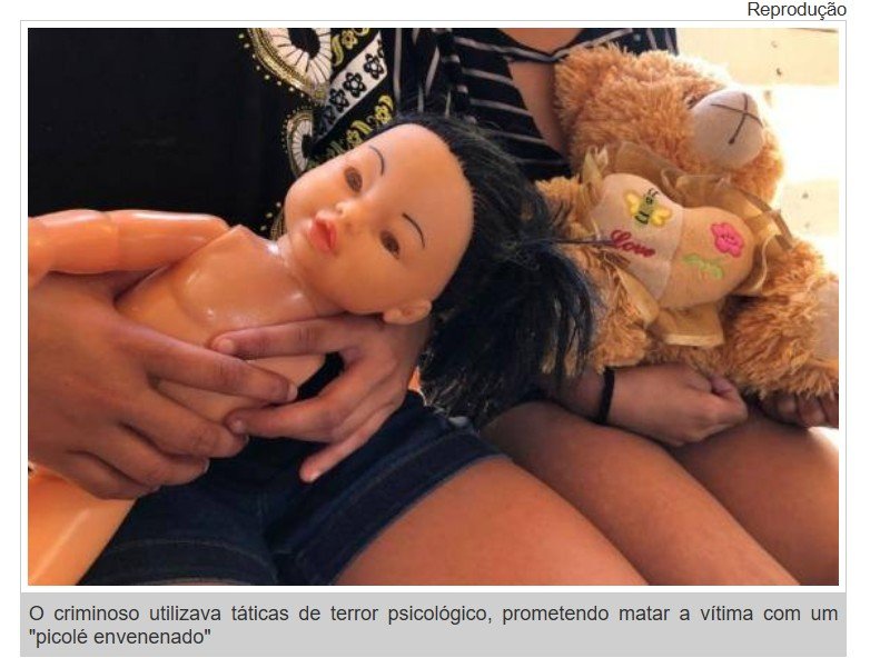 Ex-padrasto em Sinop estupra enteada de 6 anos e ameaça matar criança com picolé envenenado