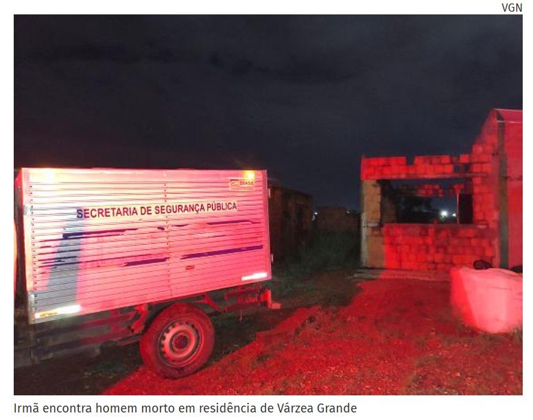 Irmã encontra homem morto em residência de cidade de MT,