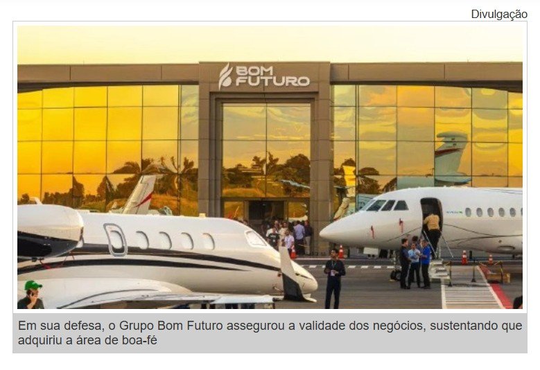 Familia alega que teve área invadida pela Bom Futuro e insiste em restituição da posse