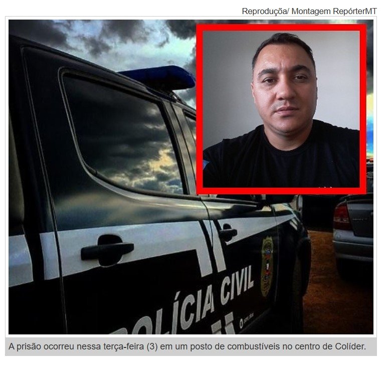 Investigador da PJC de Colíder é preso em posto de combustível por corrupção e venda de sigilo em MT