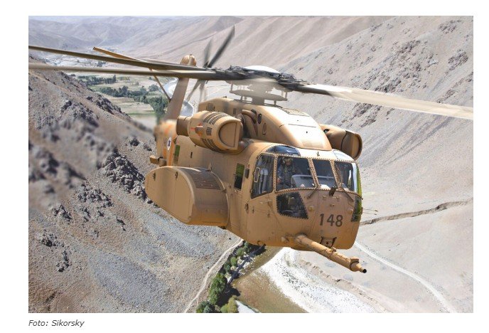 Israel integrará sistemas nacionais nos seus novos helicópteros trimotores King Stallion