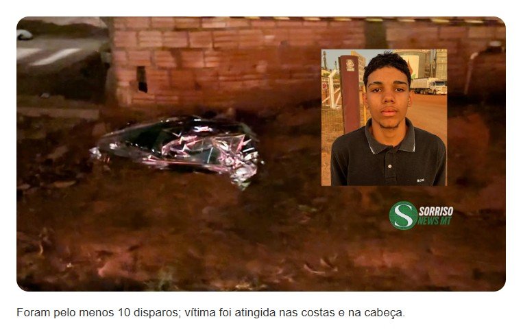 Jovem de 18 anos é morto à tiros em cidade de MT.