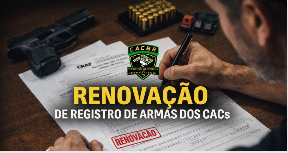 CACs DEVEM SE PREPARAR PARA RENOVAÇÃO DE REGISTRO DE ARMAS COM BASE NA REGRA DOS 3 ANOS