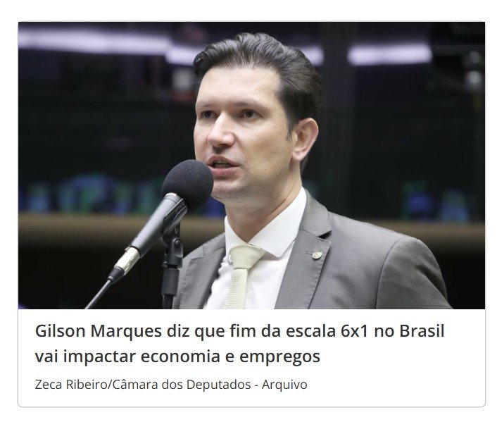 Escala 6x1: ‘Ninguém em sã consciência acha que trabalhar menos rende mais’, diz deputado