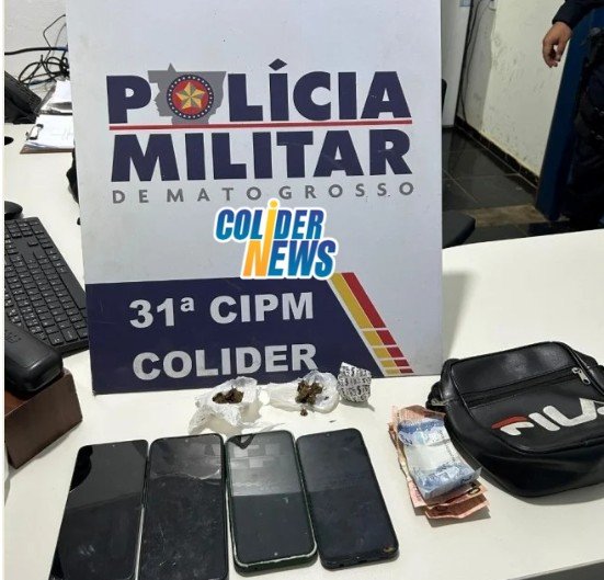 Tres menores e um adulto foram apreendidos em Colíder fazendo uso de entorpecentes. (Vídeo)