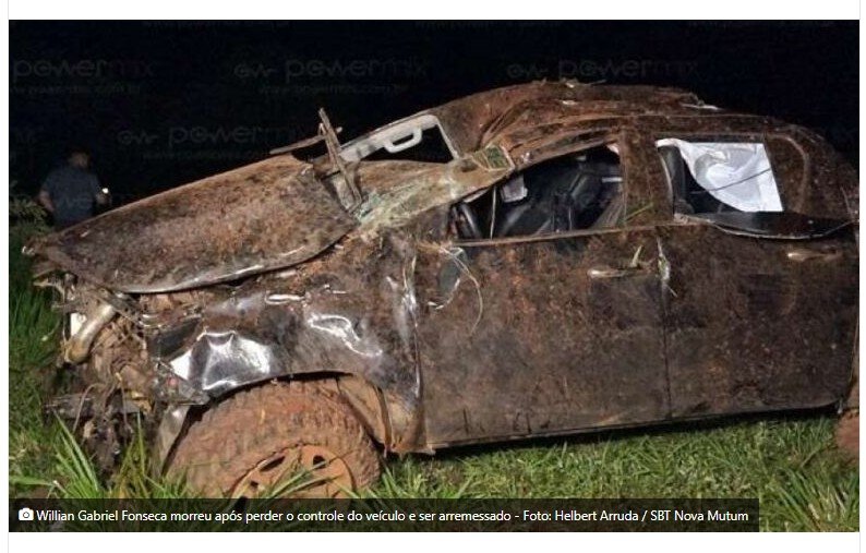 Jovem morre após perder o controle da caminhonete em MT