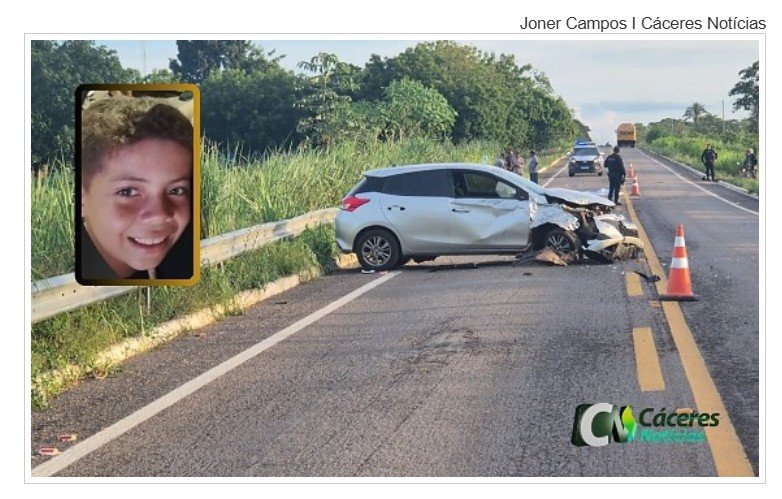 Criança de 11 anos morre em grave acidente na MT-170, em cidade de MT.