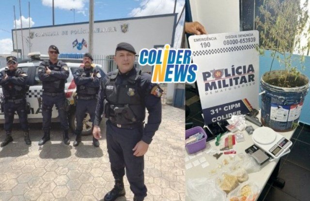 PM de Colíder estoura ‘Boca de Fumo’ é prende faccionado e várias porções de drogas. (Vídeo)