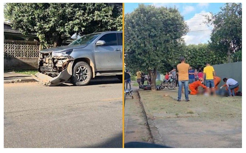 Motociclista falece após colisão entre moto e caminhonete em Alta Floresta