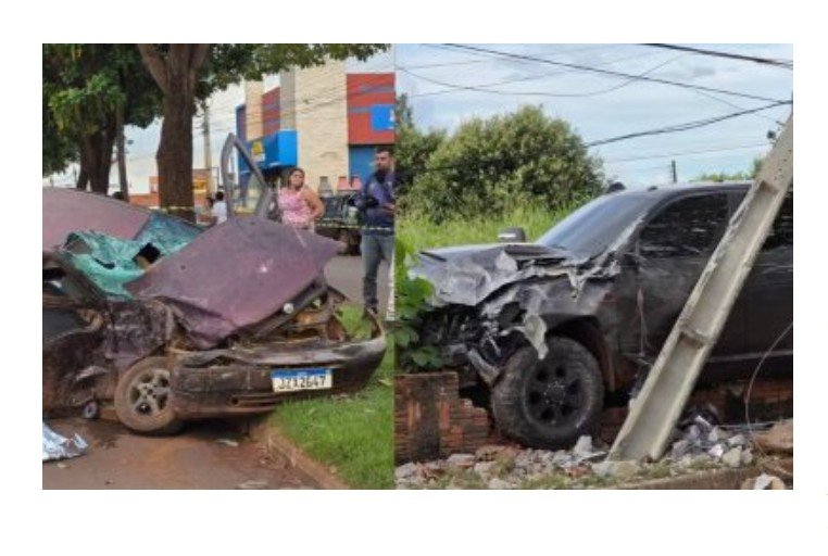 Acidente entre carro e RAM mata mulher em avenida de MT