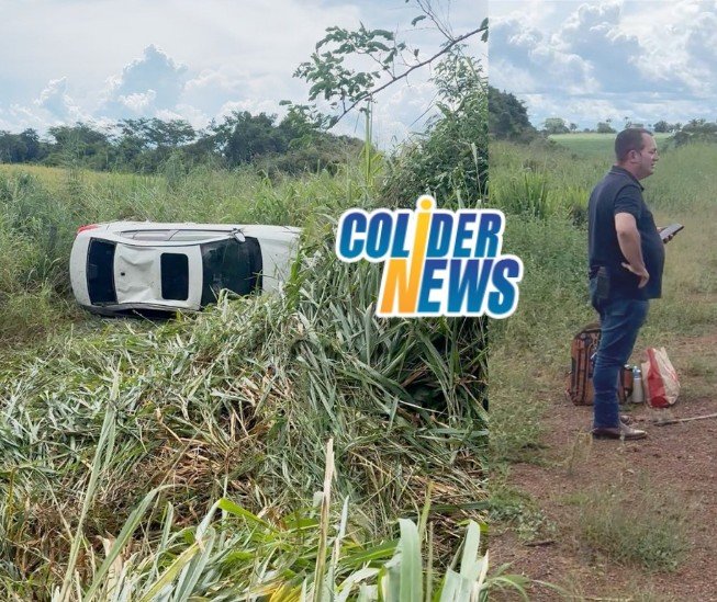 Motorista na MT-320 em Colíder perde controle de carro sai da pista capotando varias vezes. (Vídeo)
