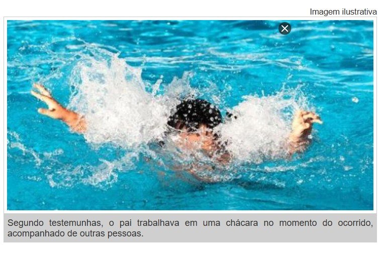 Menino de 3 anos morre afogado em piscina de chácara em Carlinda