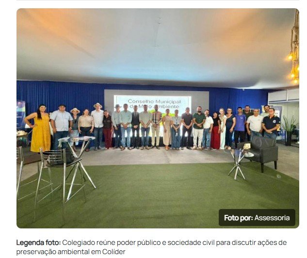 Prefeitura de Colíder empossa novos membros do Conselho Municipal de Meio Ambiente