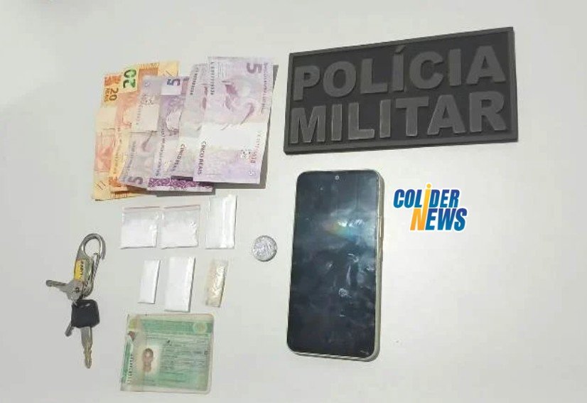 Traficante é preso em Colíder pela PM com drogas na carteira.