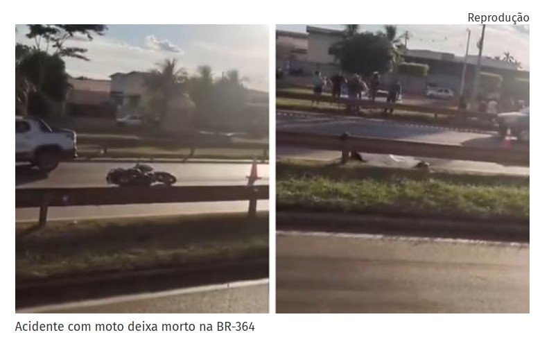 Acidente com moto deixa morto na BR-364