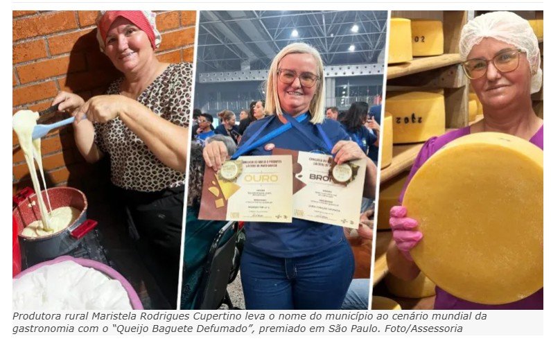 Nova Canaã do Norte conquista ouro no Concurso Mundial do Queijo e ganha destaque internacional