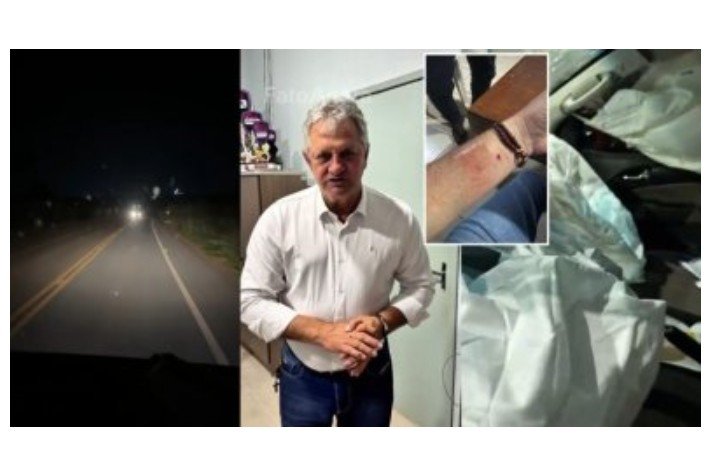 Caminhonete com deputado sofre acidente em MT; airbarg evita tragédia