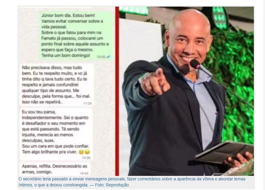 Secretário de MT é indiciado por importunação sexual contra servidora