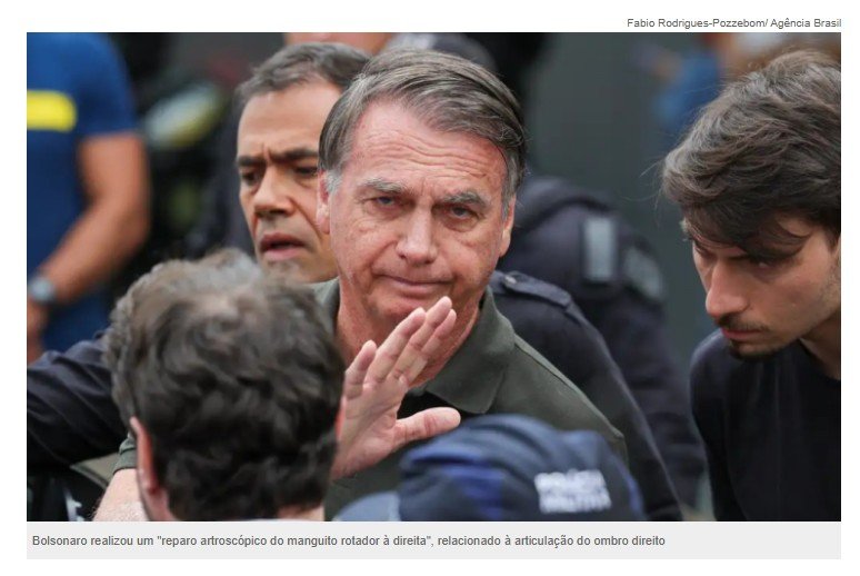 Bolsonaro tem boa evolução após cirurgia e começará reabilitação, diz hospital
