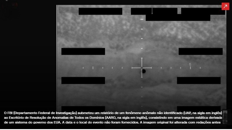 FBI relata perseguição a 'OVNIs' durante operação militar nos EUA