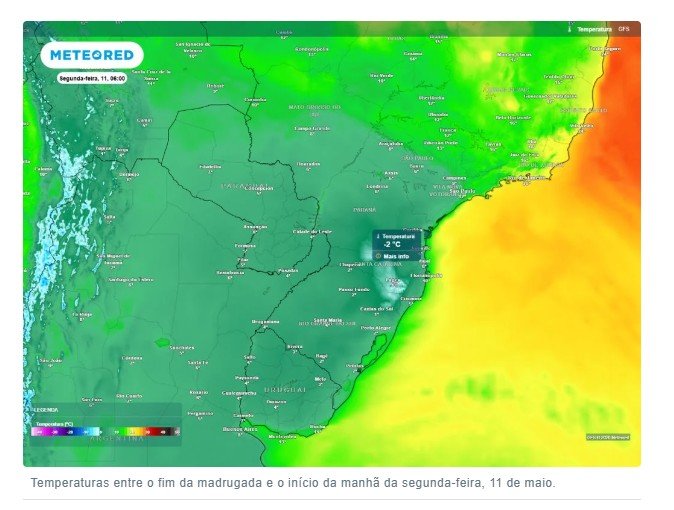 Ar polar ganha intensidade e frio de inverno se espalha pelo Brasil com temperaturas abaixo de 0°C e geadas