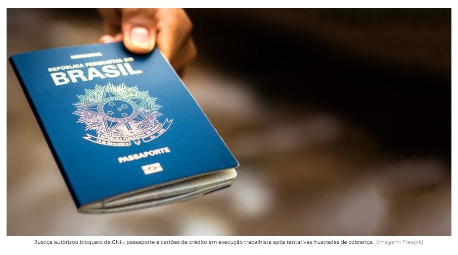 Juíza manda bloquear CNH, passaporte e cartões de crédito de devedores