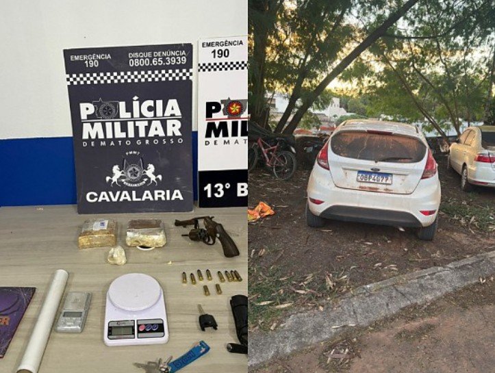 Suspeitos de homicídio são presos com droga, arma e carro adulterado