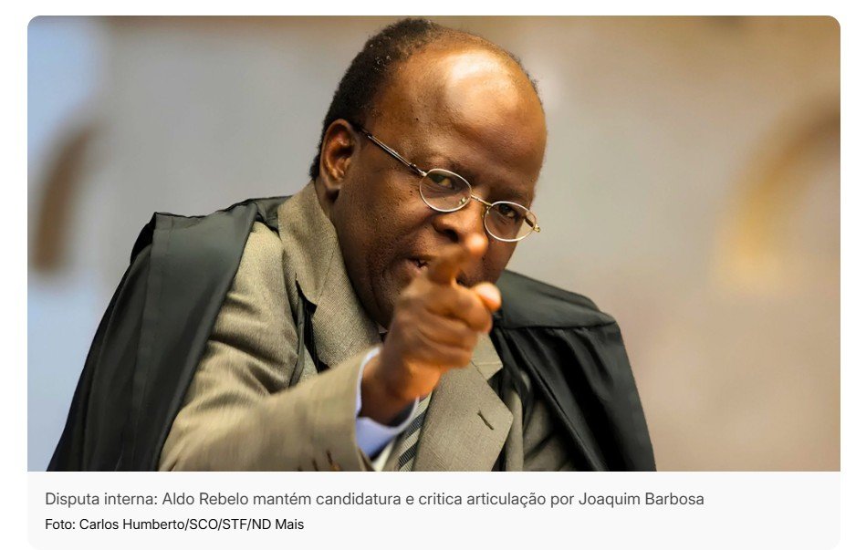 Partido expulsa pré-candidato à Presidência para colocar Joaquim Barbosa na disputa