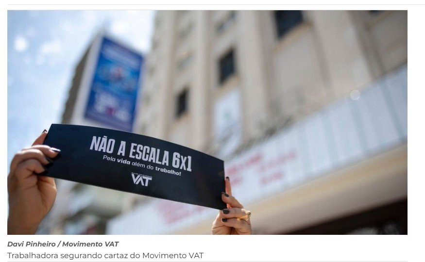 Comissão Especial da Câmara aprova fim da jornada de trabalho 6x1