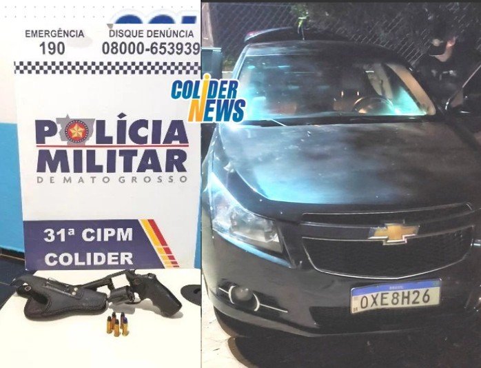 Homem armado com revolver com numeraçã raspada vai preso após causar acidente. (Vídeo)