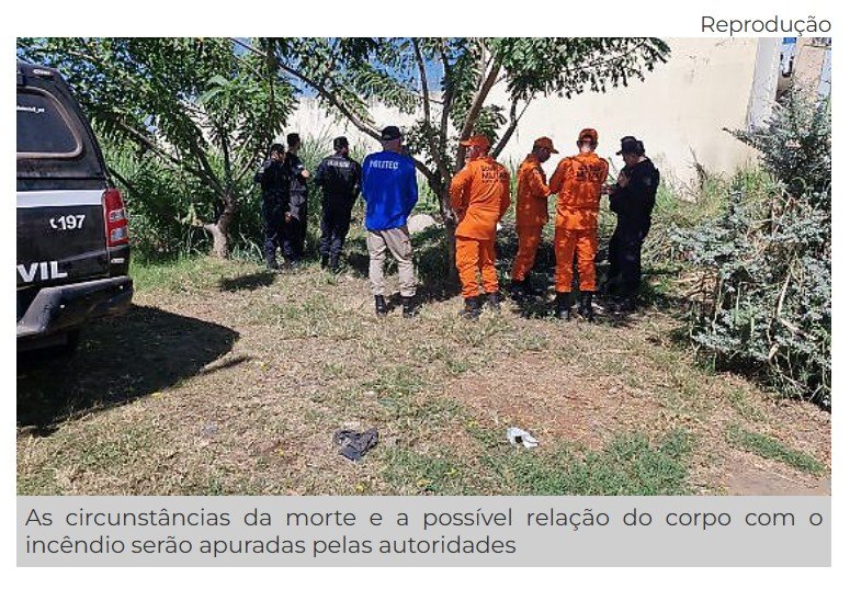 Bombeiros encontram corpo de mulher durante combate a incêndio em vegetação