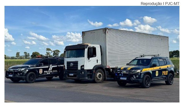 Polícia Civil e PRF apreendem caminhão de facção com toneladas de produtos para cestas básicas na BR-070