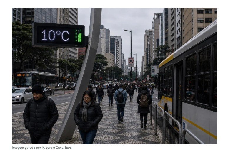 Frente fria derruba temperaturas e provoca chuva forte durante o feriado prolongado