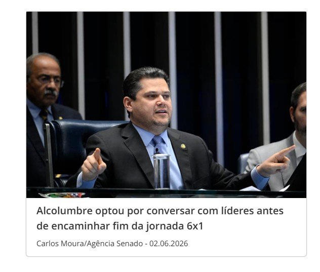 Alcolumbre e os dez dias sem resposta ao fim da jornada 6x1