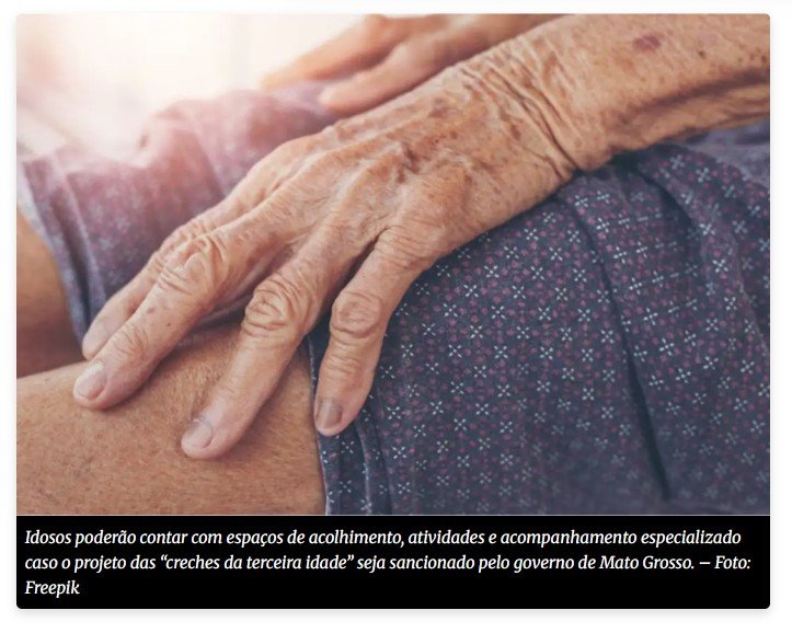 Criação de creches para idosos é aprovada na ALMT