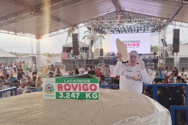Queijo de 3,2 toneladas produzido em MT bate recorde nacional