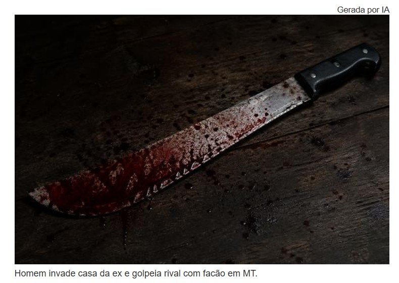 Homem invade casa da ex e golpeia rival com facão em MT