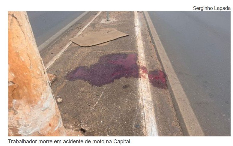 Trabalhador morre em acidente de moto na Capital