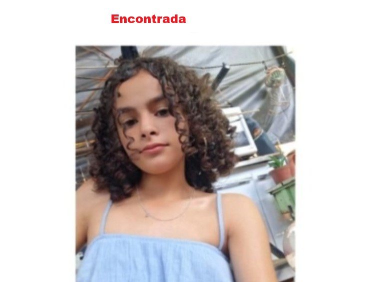 Adolescente Jhemily de Colíder foi encontrada e já esta com a sua família.