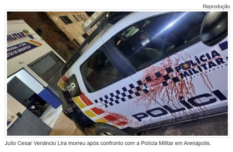 Homem de 51 anos ataca PM com facão e acaba morto em MT