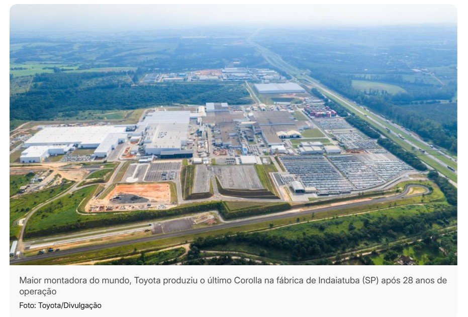 Maior montadora do mundo produz último carro antes de fechar fábrica com 1,5 mil funcionários no Brasil