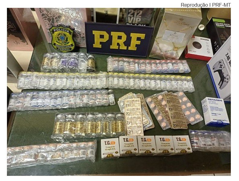 PRF intercepta Corolla na BR-070 com carga de medicamentos de uso restrito, anabolizantes e eletrônicos
