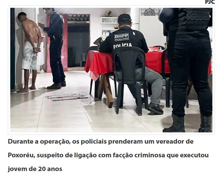 Vereador é preso em esquema do Comando Vermelho que matou jovem