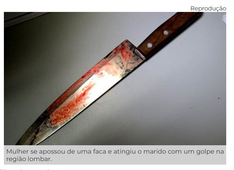 Mulher esfaqueia marido bêbado para defender filha de agressão