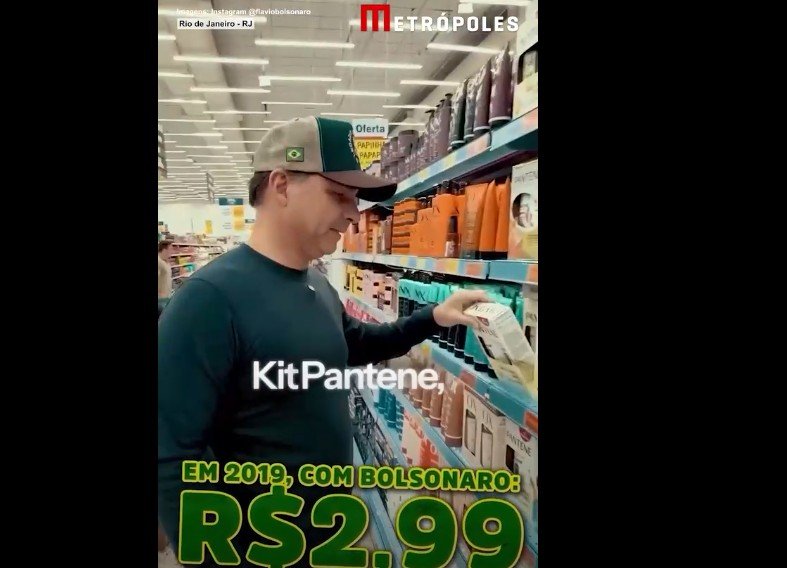 Flávio compara preços entre governos Bolsonaro e Lula: poder de compra acabou. Vídeo