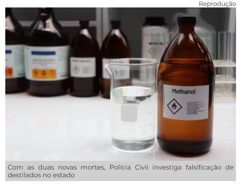 Politec confirma mais duas mortes por intoxicação por metanol e MT chega a sete óbitos