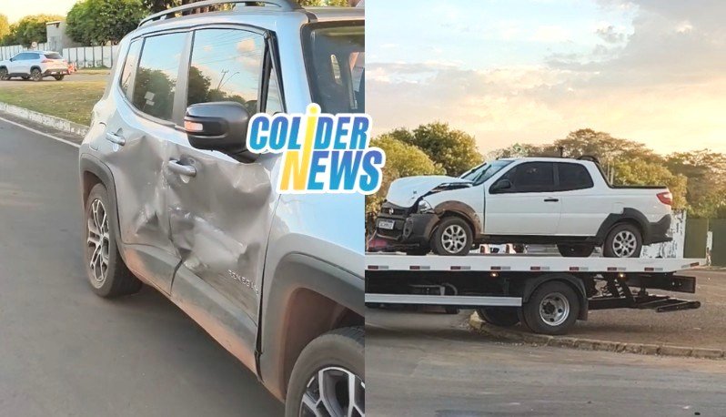 Motorista invade preferencial e causa acidente próximo a Escola Militar em Colíder. (Vídeo)